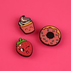 Аксессуары для обуви «Сладости», 3 шт  (артикул 7855520)  большой выбор товаров оптом и в розницу по низким ценам с доставкой