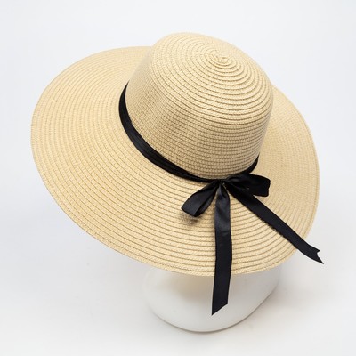 Шляпа женская, цвет молочный, размер 56