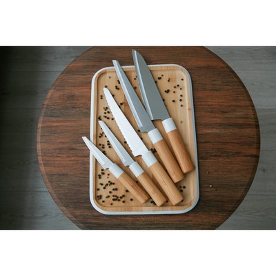 Доска разделочная Heaven, 31×23×1,2 см, бамбук, цвет белый