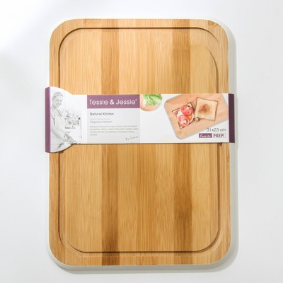 Доска разделочная Heaven, 31×23×1,2 см, бамбук, цвет белый