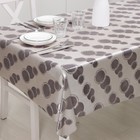 Клеёнка на стол на тканевой основе «Пузыри», рулон 20 метров, ширина 137 см, толщина 0,22 мм, цвет серебряный 7990301