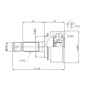 Шрус привода DOUBLE FORCE DFCV047 7658801