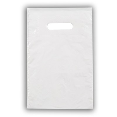 Пакет полиэтиленовый с вырубной ручкой, Белый 20-30 См, 30 мкм