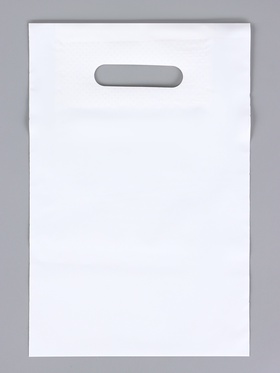 Пакет полиэтиленовый с вырубной ручкой, Белый 20-30 См, 70 мкм (комплект 50 шт)