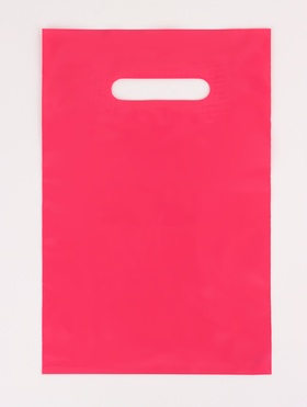 Пакет полиэтиленовый с вырубной ручкой, Розовый 20-30 См, 70 мкм (комплект 50 шт)