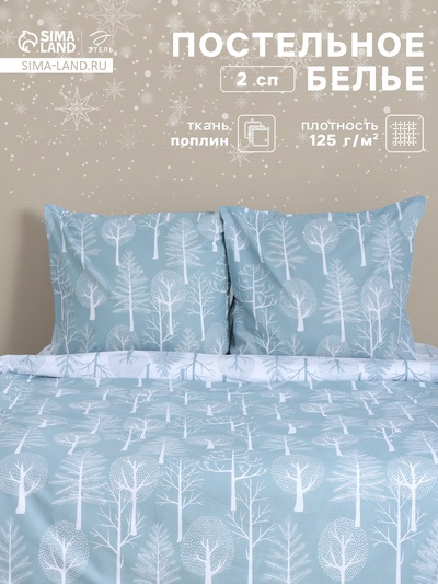 Постельное бельё 2-спальное «Этель» Forest, поплин