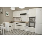 Кухонный гарнитур угловой «Амели мега прайм», 2700×1500 мм, цвет белый/дуб бунратти/дуб грей - Фото 1