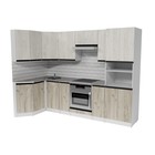 Кухонный гарнитур угловой «Паола гранд прайм», 2600×1400 мм, цвет белый/кантри/дуб грей/дуб браун - Фото 3