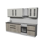 Кухонный гарнитур прямой «Паола компакт», 2200×600 мм, цвет белый/кантри/дуб грей/дуб браун - Фото 3