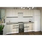 Кухонный гарнитур прямой «Паола мега», 2500×600 мм, цвет белый/кантри/дуб грей/дуб браун - Фото 1