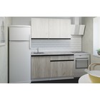 Кухонный гарнитур прямой «Паола медиум», 1400×600 мм, цвет белый/кантри/дуб грей/дуб браун - Фото 1