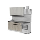 Кухонный гарнитур прямой «Паола медиум», 1400×600 мм, цвет белый/кантри/дуб грей/дуб браун - Фото 3