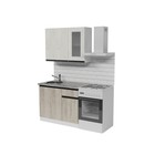 Кухонный гарнитур прямой «Паола мини», 1000×600 мм, цвет белый/кантри/дуб грей/дуб браун - Фото 3