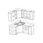 Кухонный гарнитур угловой «Паола оптима», 1800×1500 мм, цвет белый/кантри/дуб грей/дуб браун - Фото 2