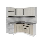 Кухонный гарнитур угловой «Паола оптима», 1800×1500 мм, цвет белый/кантри/дуб грей/дуб браун - Фото 3