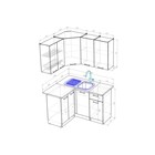 Кухонный гарнитур угловой «Паола прайм», 1400×1200 мм, цвет белый/кантри/дуб грей/дуб браун - Фото 2