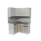 Кухонный гарнитур угловой «Паола прайм», 1400×1200 мм, цвет белый/кантри/дуб грей/дуб браун - Фото 3