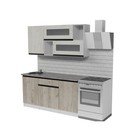 Кухонный гарнитур прямой «Паола стандарт», 1600×600 мм, цвет белый/кантри/дуб грей/дуб браун - Фото 3