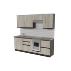 Кухонный гарнитур прямой «Равенна компакт», 2200×600 мм, цвет венге/алмабра тёмная/дуб браун - Фото 3