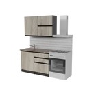 Кухонный гарнитур прямой «Равенна лайт», 1200×600 мм, цвет венге/алмабра тёмная/дуб браун - Фото 3