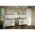 Кухонный гарнитур прямой «Равенна мега», 2500×600 мм, цвет венге/алмабра тёмная/дуб браун - Фото 1