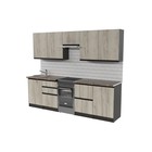 Кухонный гарнитур прямой «Равенна мега», 2500×600 мм, цвет венге/алмабра тёмная/дуб браун - Фото 3