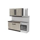 Кухонный гарнитур прямой «Равенна медиум», 1400×600 мм, цвет венге/алмабра тёмная/дуб браун - Фото 3