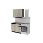 Кухонный гарнитур прямой для маленькой кухни «Равенна мини», 1000×600 мм, цвет венге/алмабра тёмная/дуб браун - Фото 3