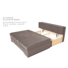 Диван прямой «Твист 3», механизм еврокнижка, велюр, цвет коричневый - Фото 4