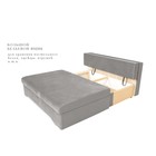 Диван прямой «Твист 3», механизм еврокнижка, велюр, цвет серый - Фото 3