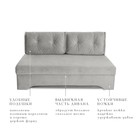 Диван прямой «Твист 3», механизм еврокнижка, велюр, цвет серый - Фото 5