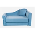 Детский диван №2, механизм еврокнижка, велюр, цвет синий - Фото 3