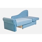 Детский диван №2, механизм еврокнижка, велюр, цвет синий - Фото 2