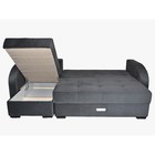 Диван угловой «Милан», еврокнижка, блок независимых пружин, левый угол, велюр, цвет графит - Фото 3