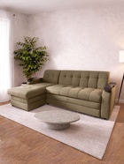 Диван угловой «Лео», механизм дельфин, левый угол, велюр, цвет бежевый - Фото 4