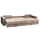 Диван п – образный малый «Виват», механизм еврокнижка, обивка велюр, цвет бежевый - Фото 2