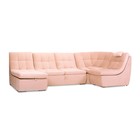 П-образный модульный диван «Барселона», механизм венеция, велюр, цвет бежевый - Фото 10