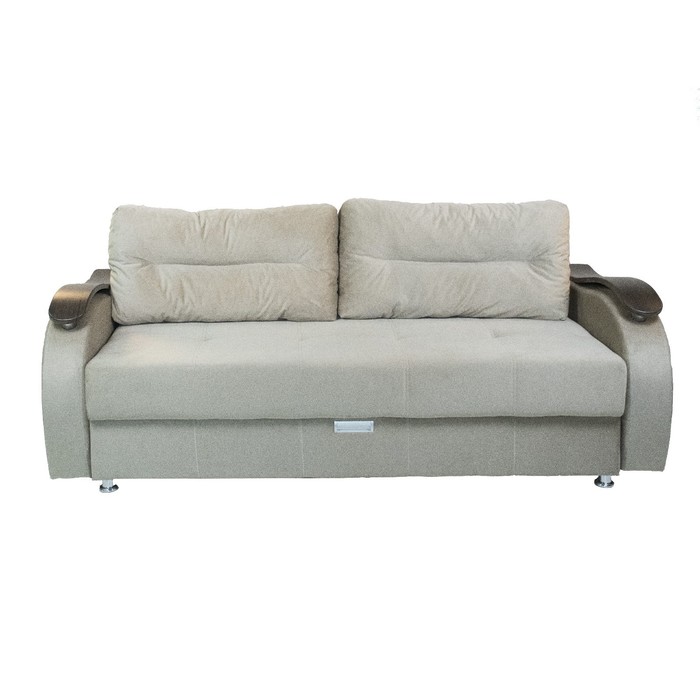 Диван прямой «Ливерпуль 2», еврокнижка, блок независимых пружин, велюр, цвет бежевый - Фото 1