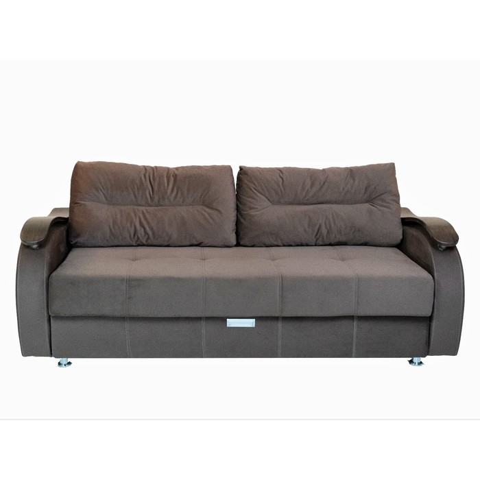 Прямой диван «Ливерпуль 2», еврокнижка, блок независимых пружин, велюр, цвет коричневый - Фото 1