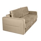 Диван прямой «Ливерпуль 3», еврокнижка, блок независимых пружин, велюр, цвет бежевый - Фото 2