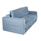 Диван прямой «Ливерпуль 3», еврокнижка, блок независимых пружин, велюр, цвет синий - Фото 2