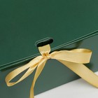 Складная коробка подарочная «С новым годом», тиснение, зеленый, 16.5 × 12.5 × 5 см - фото 9083228