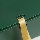 Складная коробка подарочная «С новым годом», тиснение, зеленый, 16.5 × 12.5 × 5 см - фото 9083229