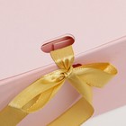Складная коробка подарочная «С новым годом», тиснение, розовый, 16.5 × 12.5 × 5 см - Фото 3