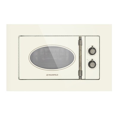 Встраиваемая микроволновая печь MAUNFELD JBMO.20.5GRIB, 1080 Вт, 20 л, 9 режимов, бежевая