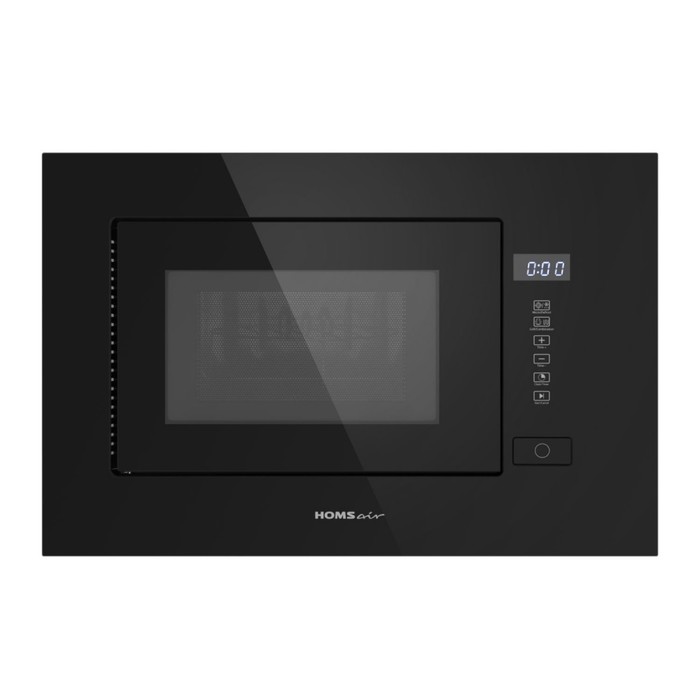 Встраиваемая микроволновая печь HOMSair MOB205GB, 1080 Вт, 20 л, 5 режимов, чёрная - Фото 1