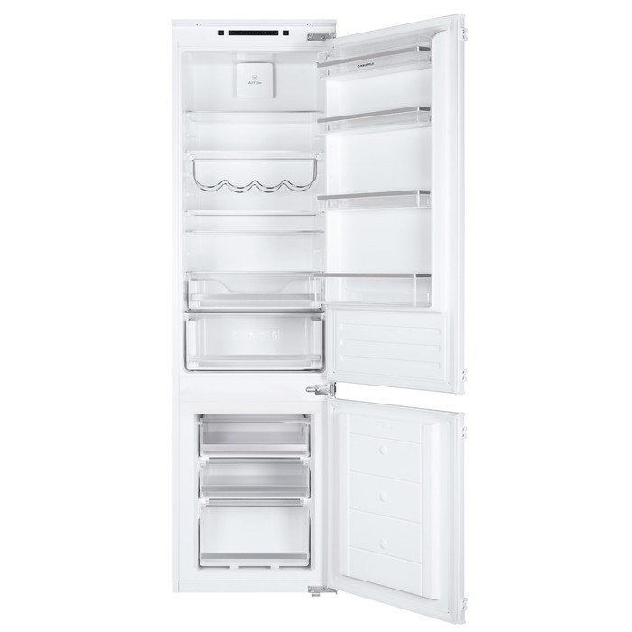 Холодильник MAUNFELD MBF193SLFW, встраиваемый, двухкамерный, класс А+, 305 л, белый