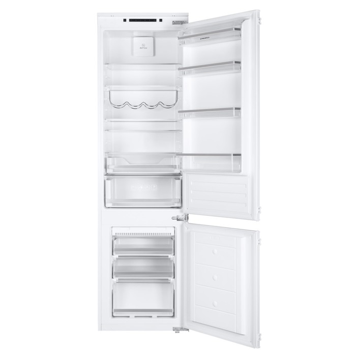 Холодильник MAUNFELD MBF193NFFW, встраиваемый, двухкамерный, класс А+, 285 л, белый - Фото 1