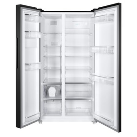 Холодильник MAUNFELD MFF177NFSB, двухкамерный, класс А++, 592 л, Full No Frost, чёрный