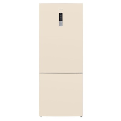 Холодильник MAUNFELD MFF1857NFBG, двухкамерный, класс А++, 453 л, Full No Frost, бежевый